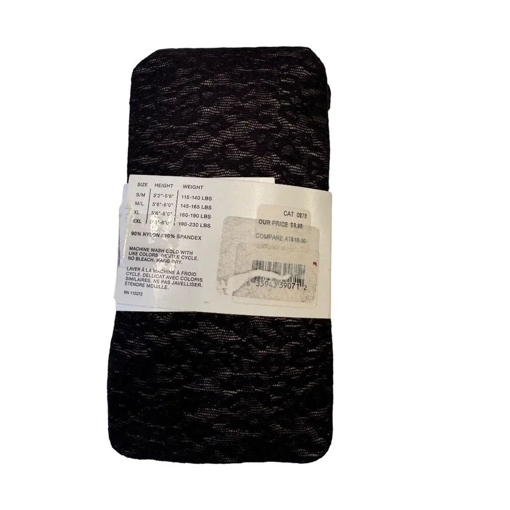 Anne Klein Black Tight Size M/ L Textured NWT Lace